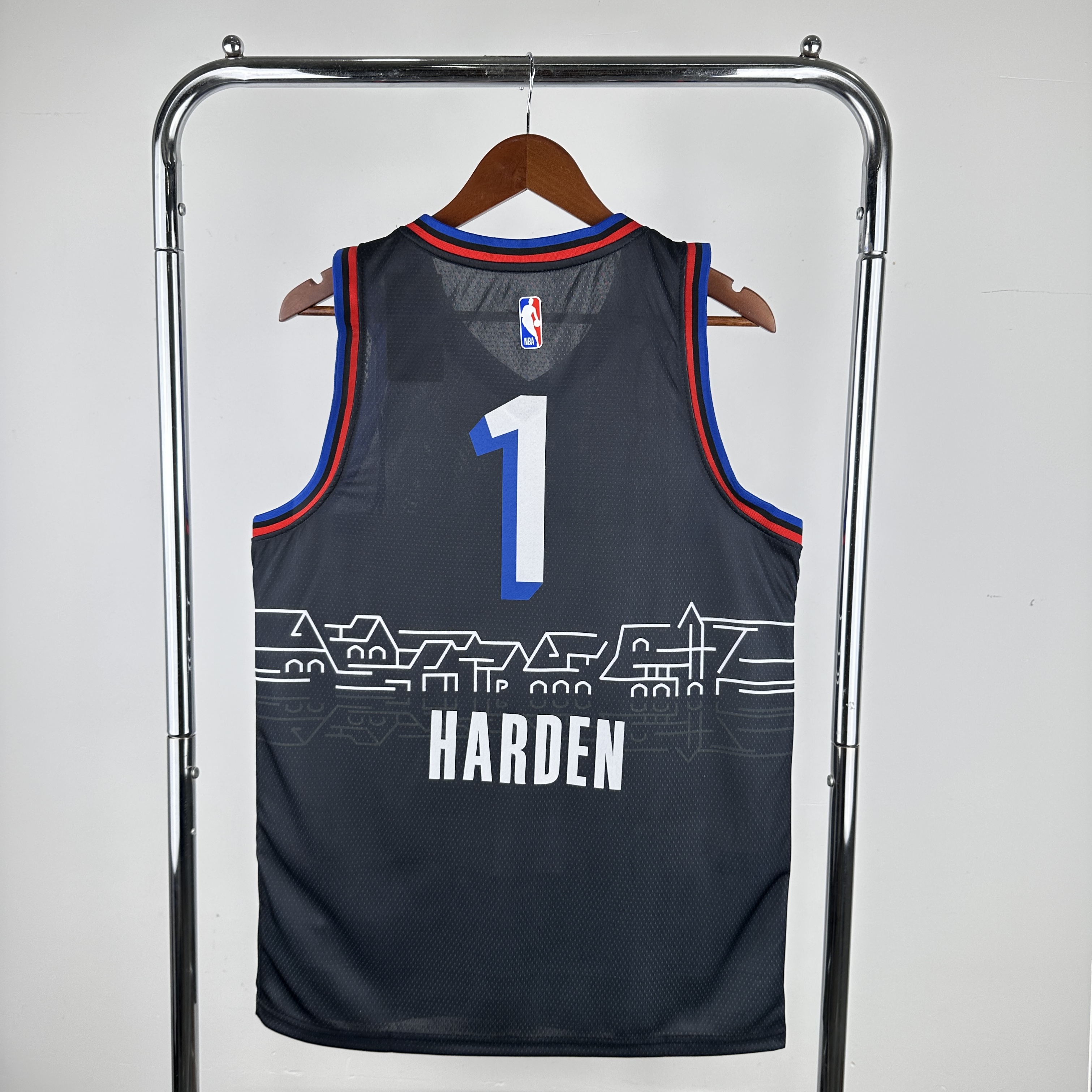 Men Philadelphia 76ers #1 Harden Black Nike City Edition 2024 NBA Jersey->youth nba jersey->Youth Jersey